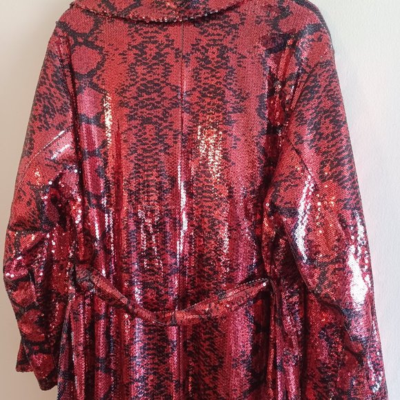 adidas Ivy Park Red Sequin Jacket - Picture 5 of 8